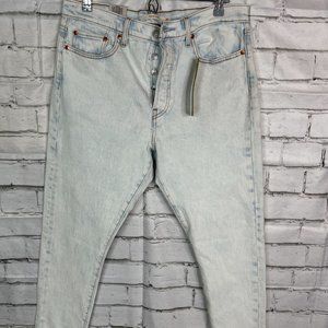 Womens Size 14 / W32 Levis Wedgie Skinny Light Acid Wash Jeans Actual 32x26